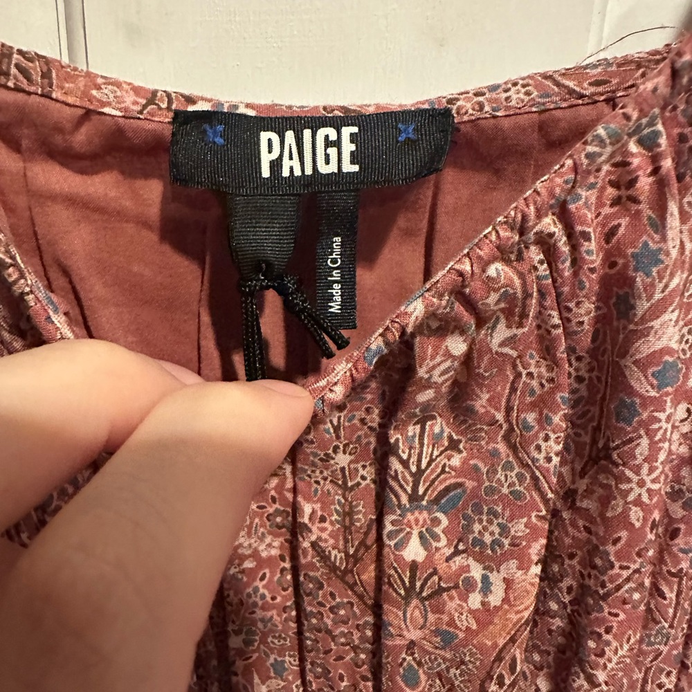 NWT PAIGE Gisela Tiered-hem Midi Dress - Picture 6 of 12